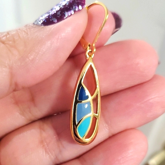 NIB Elegant Gold and Blue Jewelry Set - Picture 4 of 9